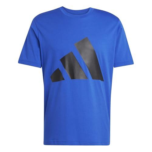 adidas Essentials Big Logo Single Jersey Tee Uomo - Team Royal Blue/Black