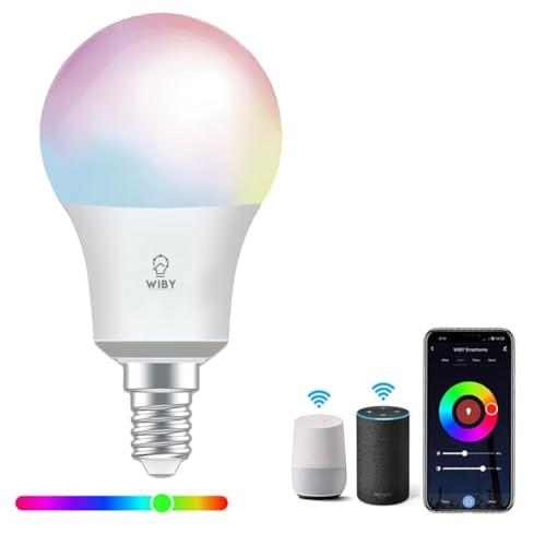 Lampadina LED Smart Wi-Fi E14 RGBWW Dimmerabile, Compatibile con Alexa e Google Home