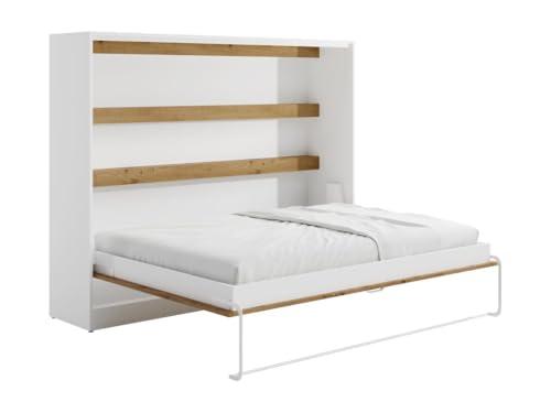 Letto a Scomparsa Salvaspazio 140x200 cm con Apertura Orizzontale e LED Integrati - Modello Rapili