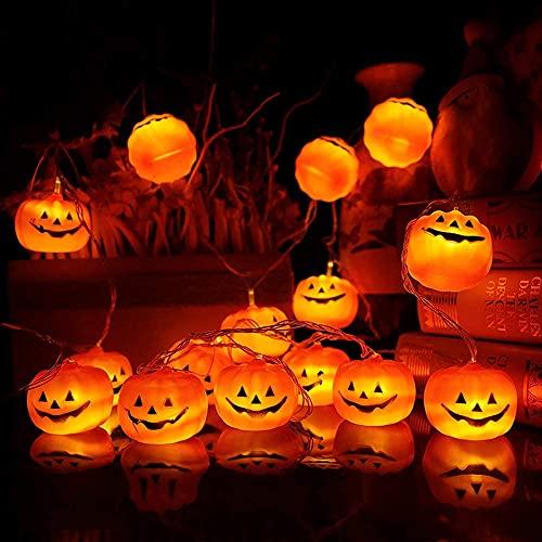 Catena Luminosa Zucca di Halloween, 3 Metri, 20 LED