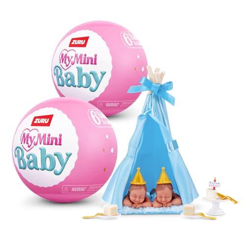 My Mini Birthday Series 1 (2 PACK) di ZURU – Capsula misteriosa da collezionare, bambola con tema di compleanno, accessori e set da gioco, Scoprite le sorprese per ragazze e collezionisti.