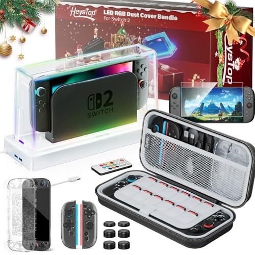 HEYSTOP Set Accessori Nintendo Switch 2: Custodia, Cover, Dock LED e Protezione Schermo