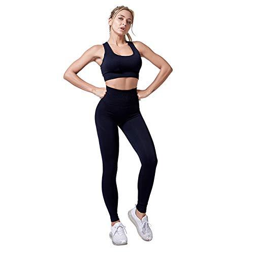 Jamron Set Yoga Donna: Reggiseno Sportivo e Leggings - Eleganza e Performance in Nero