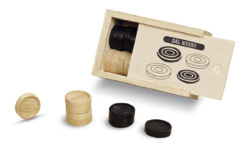 Dal Negro Set Pedine in Legno 28mm per Dama e Giochi da Tavolo