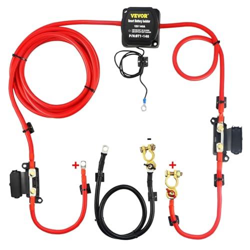 Kit Relè Batteria per Tempo Libero VEVOR 12V CC con Cavo Batteria Rosso 110A