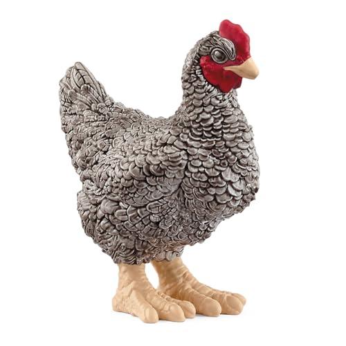 Schleich 13997 Pollo Plymouth Rock, da 3 anni, FARM WORLD - figura, 6 x 6 x 6 cm