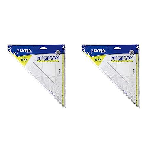 Lyra Noflash Squadra 36cm/45° in Busta PVC (Confezione da 2)