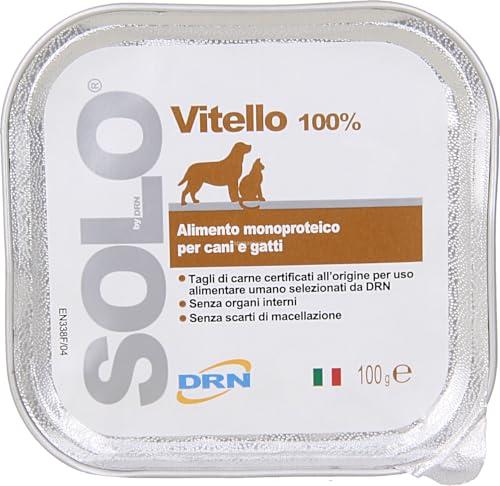 DRN Solo Vitello - Alimento Monoproteico per Cani e Gatti (32 x 100gr)