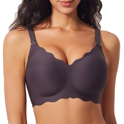HIHOSSI Reggiseno Allattamento Senza Ferretto Ultra Morbido - Reggiseno Premaman Senza Cuciture con Spalline Regolabili, 3D Lift e Tessuto Traspirante per Gravidanza e Allattamento.