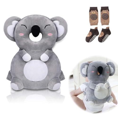 Bambebe Protezione Testa Neonato Koala - Cuscino Anticaduta e Zainetto Regolabile