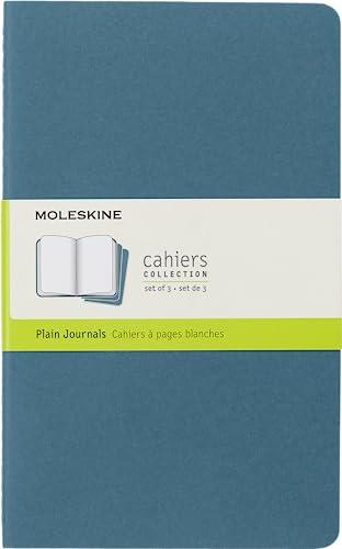Moleskine Cahier - Set 3 Quaderni Large Blu, Pagine Bianche
