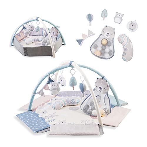 MoMi PASTEL: Tappetino Gioco 3 in 1 con Arco e Piscina di Palline