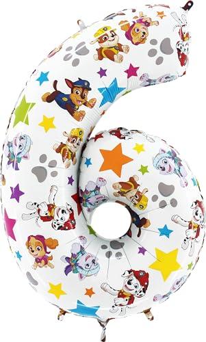Palloncino Foil Paw Patrol Numero 6