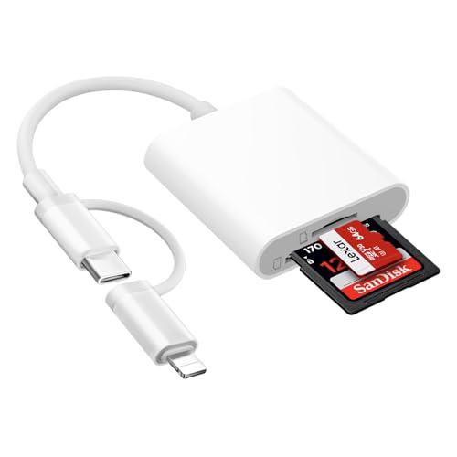 Lettore Schede SD/MicroSD 2-in-1 per iPhone, iPad, MacBook e Dispositivi USB-C
