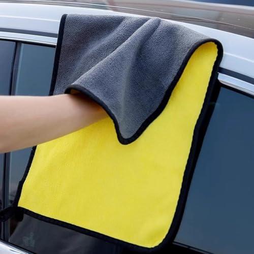 1 x asciugamano spesso in pile di corallo per auto: super assorbente, ideale per la pulizia rapida dell'auto, asciugamano multifunzionale, 60 x 30 cm