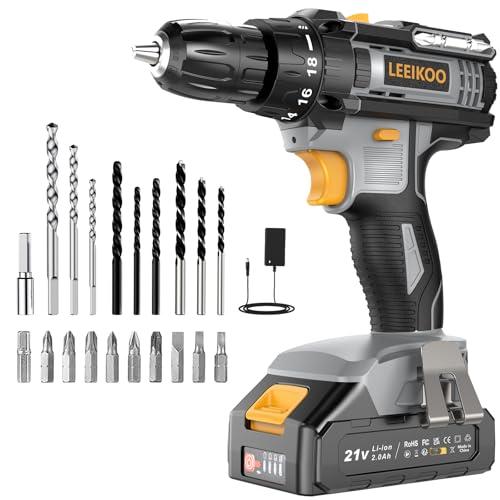 Avvitatore a Batteria LEEIKOO 21V con 20 Accessori