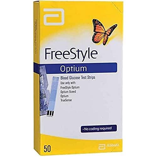 Abbott FreeStyle Optium - Strisce Reattive per la Misurazione della Glicemia - 50 Strisce