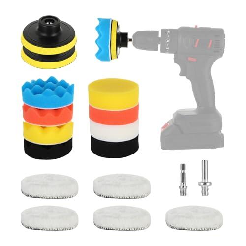 Kit Lucidatura Auto Professionale (17 Pezzi) - Platorello per Trapano 80mm