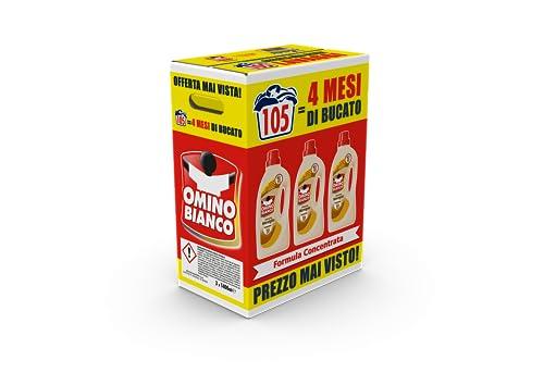 Omino Bianco Detersivo Lavatrice Liquido Marsiglia - 105 Lavaggi (3x1400ml)