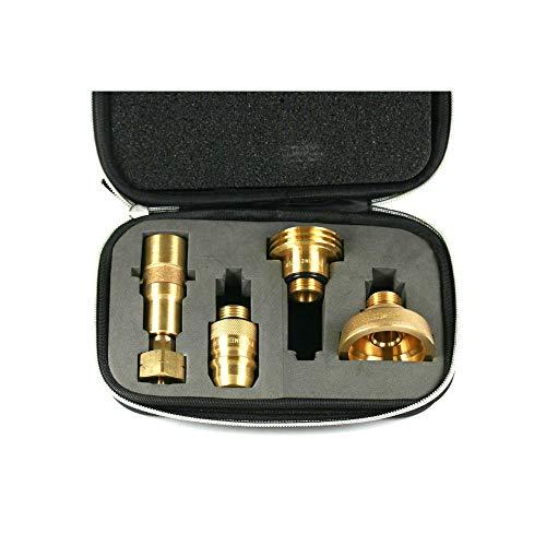 Drehmeister Set di Adattatori per Bombole in Valigetta per Riempimento Gas con Filettatura KLF G.12