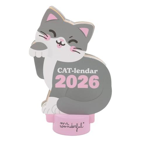 Mr. Wonderful - Calendario da tavolo 2026 con base - CAT-lendar