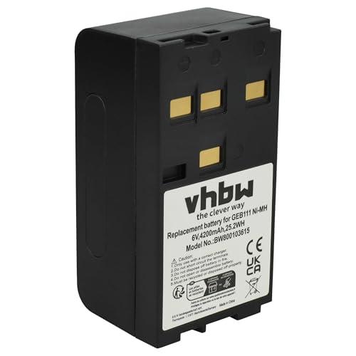 vhbw Batteria 4200mAh (6V) compatibile con LEICA 400, 700, 800, DNA instruments, DNA03/10, GPS500 etc. sostituisce 667147, 667318, GEB111, GEB121.