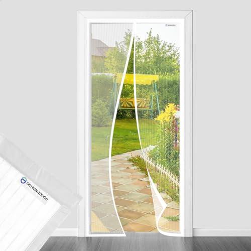 DESIGN4DOOR Zanzariera Magnetica per Porta Finestra 160x240 cm, Bianco