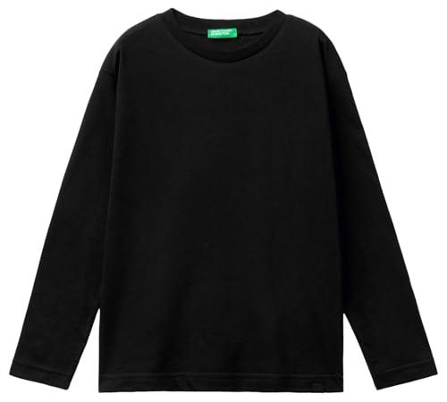 United Colors of Benetton T-shirt Nera per Bambini e Ragazzi