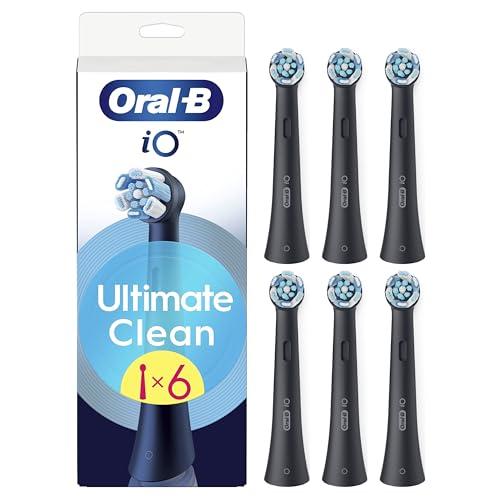 Oral-B iO Series Ultimate Clean Testine di Ricambio Nere, 6 Pezzi