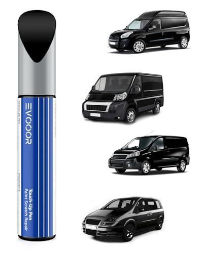 Vernice Ritocco Auto EVOOOR 632 Nero Metallizzato/Noir Métallique per Fiat - Riparazione Graffi e Danni