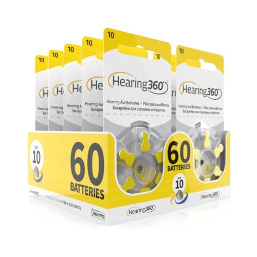 60 Pile per Apparecchi Acustici Modello 10 Giallo (PR70) - Rayovac o Varta