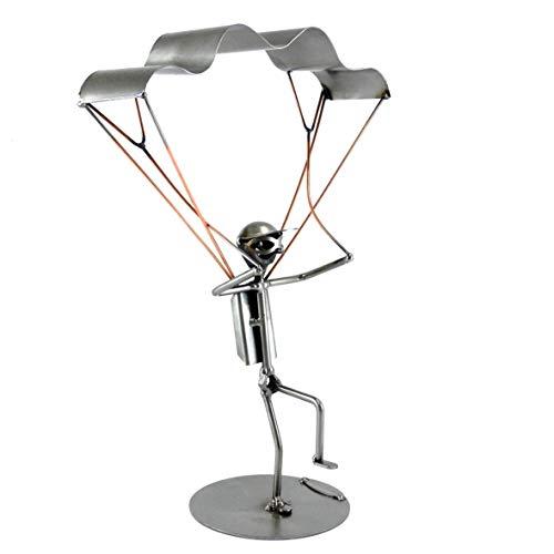 Paracadutista in Metallo - Scultura Artigianale Italiana Personalizzabile