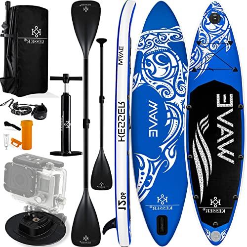 KESSER® Tavola SUP Gonfiabile Set Tavola Stand Up Paddle Tavola da Surf Premium Sport Acquatici | 6 Pollici di Spessore | Accessori Completi | 130 kg