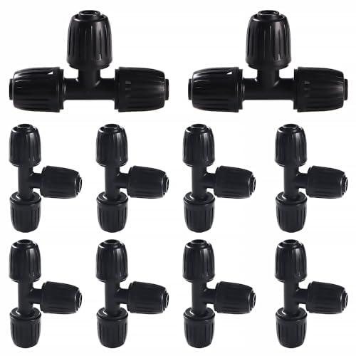 VooGenzek 10 Pezzi Raccordi a T per Irrigazione 16mm