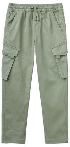 United Colors of Benetton Pantalone Tasconato Gabardina Stretch con Logo