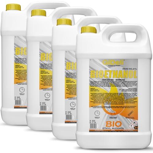 GiDeli Bioetanolo Inodore 20L - Etanolo 96,6% per Camini