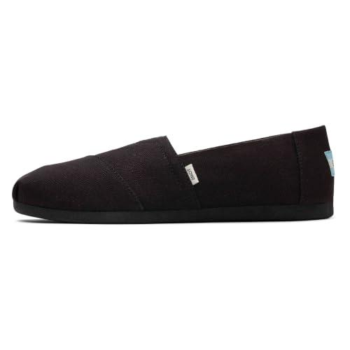 TOMS Recycled Cotton Alpargata, Mocassino Basso Donna, Nero, 37.5 EU