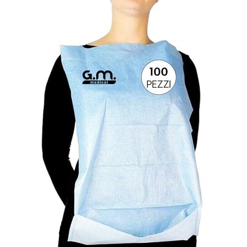 Bavaglini Impermeabili Monouso per Anziani - G.M. DISTRIBUZIONE (100 Pezzi)
