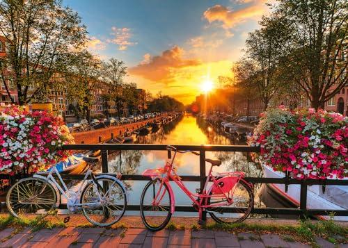 Ravensburger - Puzzle Biciclette ad Amsterdam 1000 Pezzi