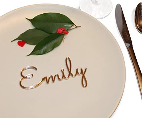 Segnaposto personalizzati in acrilico e legno per matrimoni e eventi