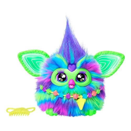 Furby Galaxy, Si Illumina al Buio, Giocattolo di Peluche Interattivo - Versione Italiana