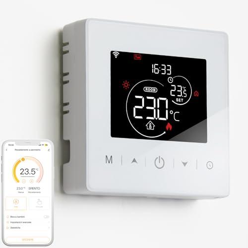 Termostato Wi-Fi a Batteria per Caldaie a Gas, Compatibile con Tuya, Smart Life, Google Assistant e Alexa