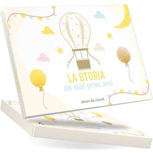Doan Album Nascita Bambino e Bambina Personalizzabile con Stickers