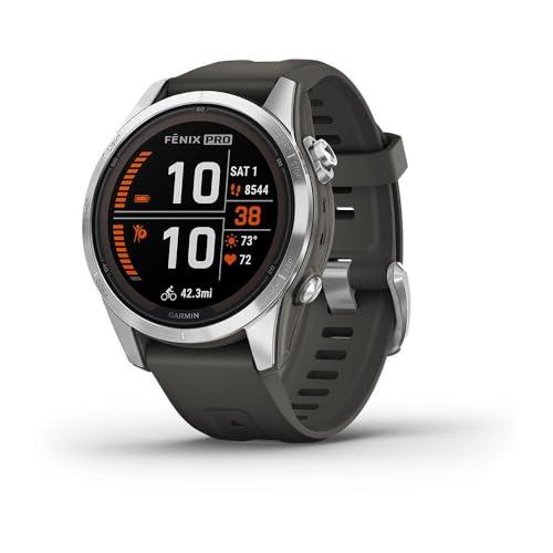 Garmin Fēnix 7S Pro Solar, Smartwatch, Ricarica solare, 42mm, Torcia LED, Touchscreen 1,2