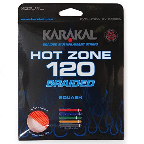 Karakal Hot Zone - Set di corde intrecciate da 120 squash, colore: arancione
