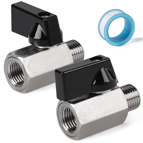 EFUTURETIME 2x Mini Valvola a Sfera 1/4