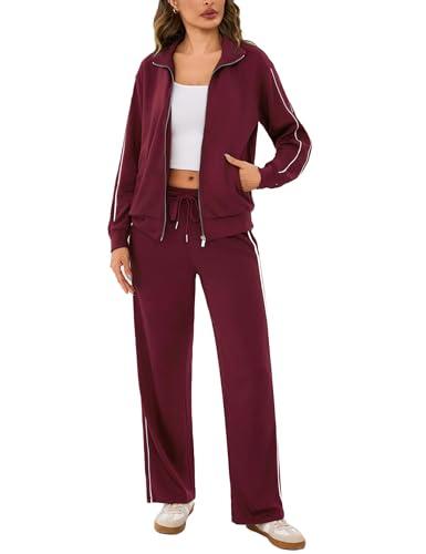 Terecey Tuta Sportiva Donna 2 Pezzi Invernale - Chiaretto Taglia L