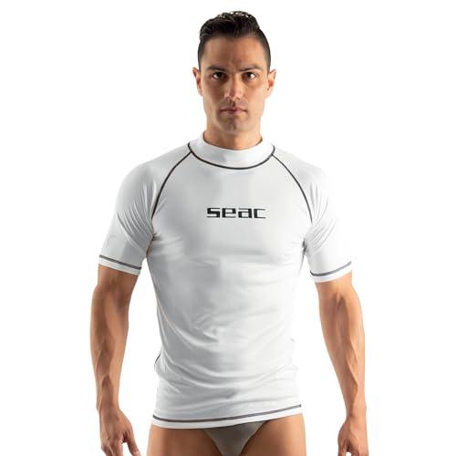 SEAC T-Sun Short Man, Maglia Protettiva Rash Guard per Snorkeling e Nuoto Anti UV