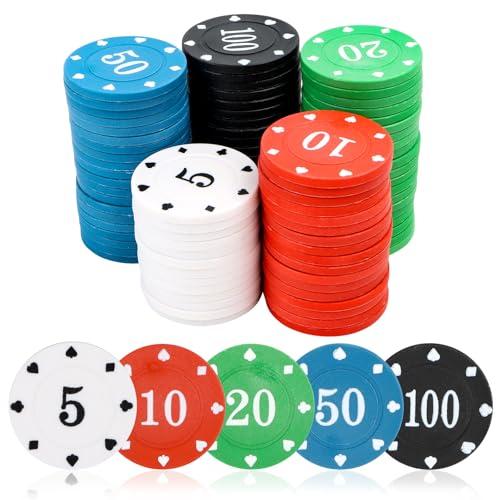 MplehDa Casino Poker Chips, Set da 100 Pezzi