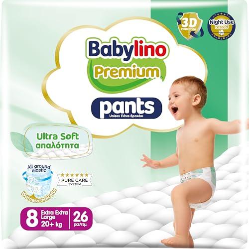 Babylino Premium Pants Taglia 8 (20+ kg) - 26 Pannolini a Mutandina Extra Extra Large